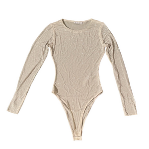 Cream women’s One Piece with rind stones